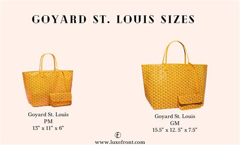 goyard different sizes|cost of personalized Goyard tote.